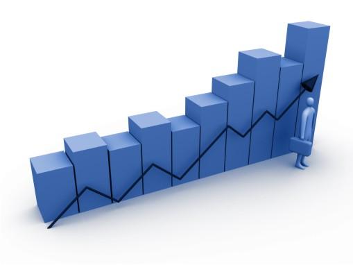 se ve como crece la grafica de distribuidor trabajando con exportausa